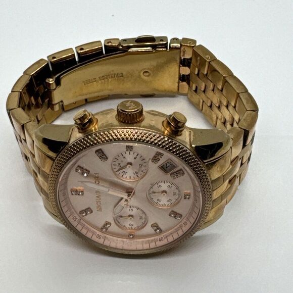 Michael Kors Ritz MK6077 Women\'s Rose Gold Analog Dial Quartz Wrist Watch JNA295 main image 9
